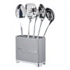 Lovello Textured Utensil Holder - Grey - by Kitchen Craft