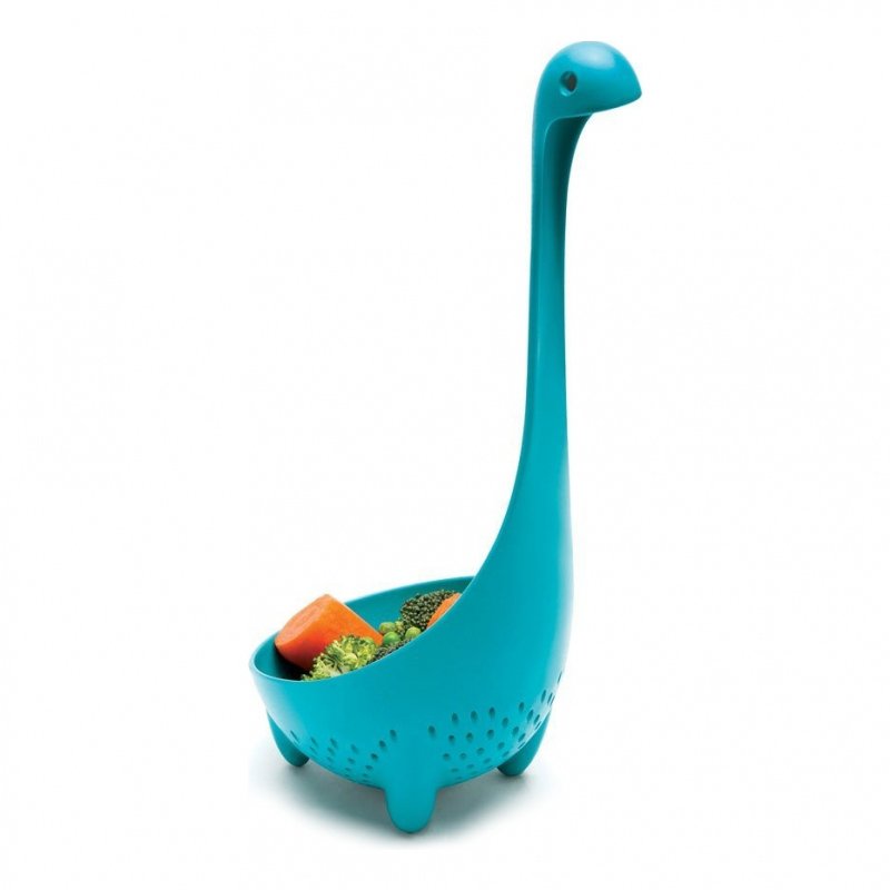 Mamma Nessie Colander Spoon - Turquoise - by Ototo