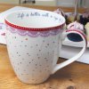 Spotty Large Ceramic Mug - by Ashley Thomas