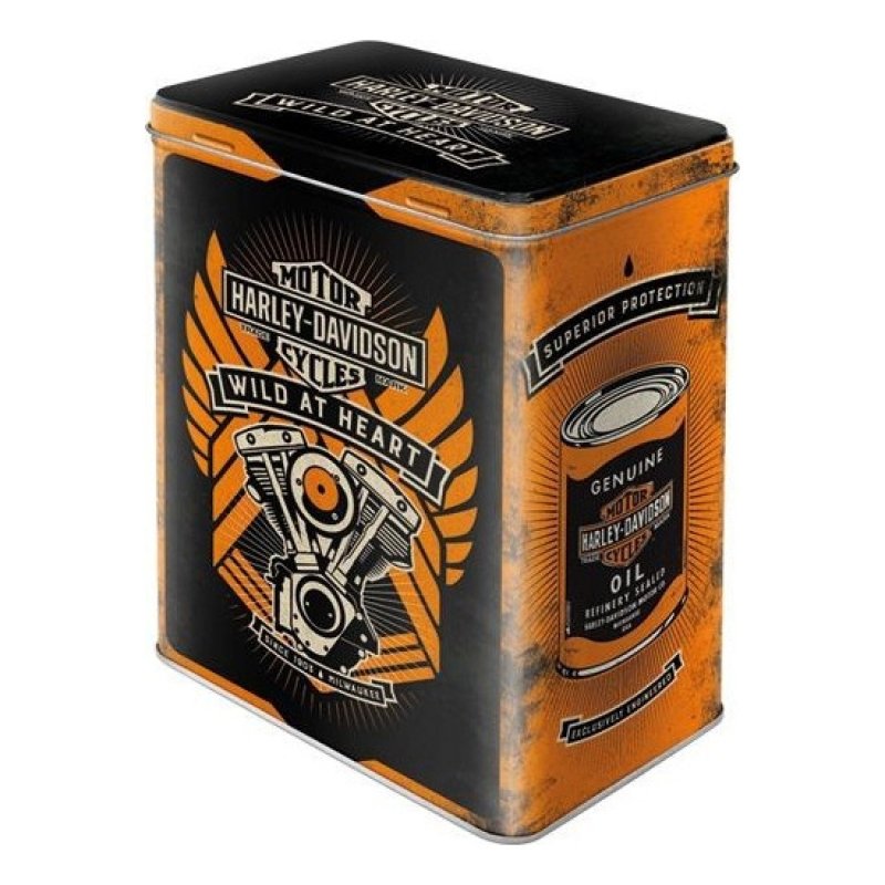 Harley Davidson Wild at Heart Large Storage Tin - by Nostalgic Art