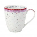 Spotty Large Ceramic Mug - by Ashley Thomas - Life is better with a cup of tea