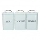 Living Nostalgia Tea/Coffee/Sugar Set - Vintage Blue - by KitchenCraft - Timeless good looks and old-fashioned practicality