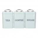Living Nostalgia Tea/Coffee/Sugar Set - Vintage Blue - by KitchenCraft - Timeless good looks and old-fashioned practicality