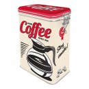 Strong Coffee Clip Top Storage Tin - by Nostalgic Art - Stay awake